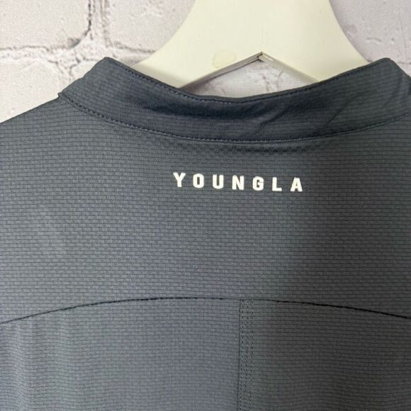 YoungLA Men's Performance Line Grey 805 Quarter-Zip Size Large - Picture 7 of 15